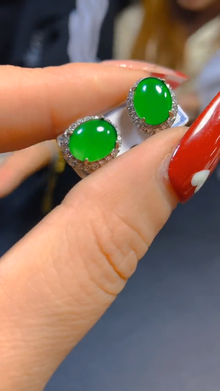 【闪购商品】翡翠耳饰未镶嵌0447817947多样性发一