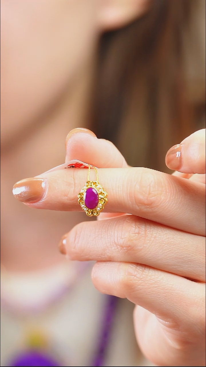 苏纪石（舒俱来）18K金镶嵌吊坠(不含链)76