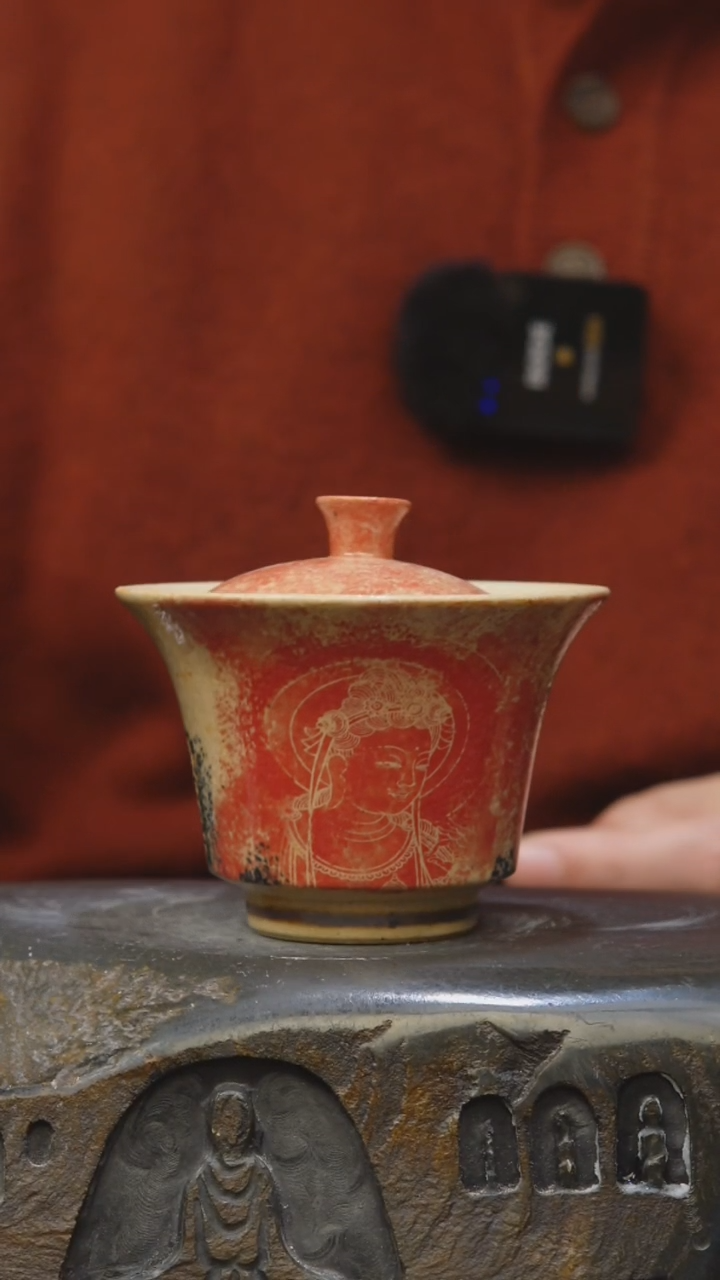 【闪购商品】甘石陶艺福利福利敦煌盖碗小手同