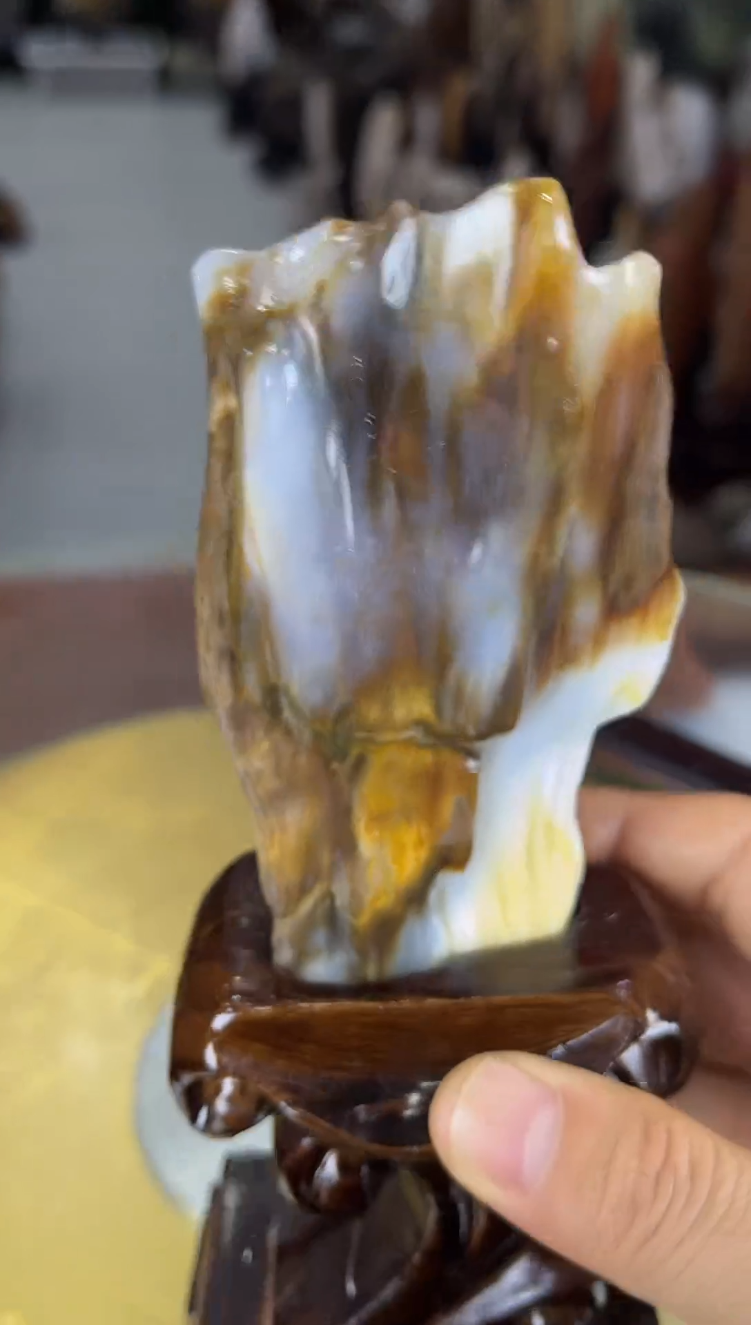 未镶嵌珠宝奇石硅化玉缅甸天然树化玉摆件