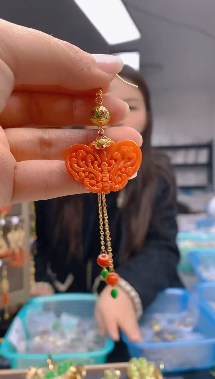 【闪购商品】翡翠耳饰合金0660翡翠耳钩一个