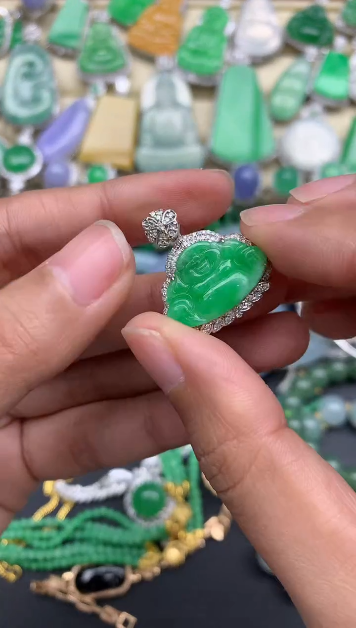 【闪购商品】翡翠颈饰18K金镶嵌359-中国好珍宝
