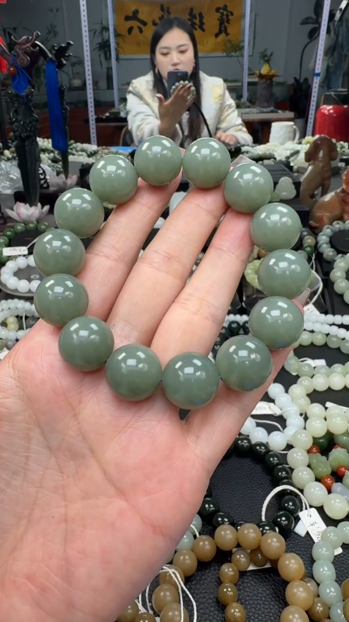 未镶嵌手串和田玉新疆且末蓝卡16