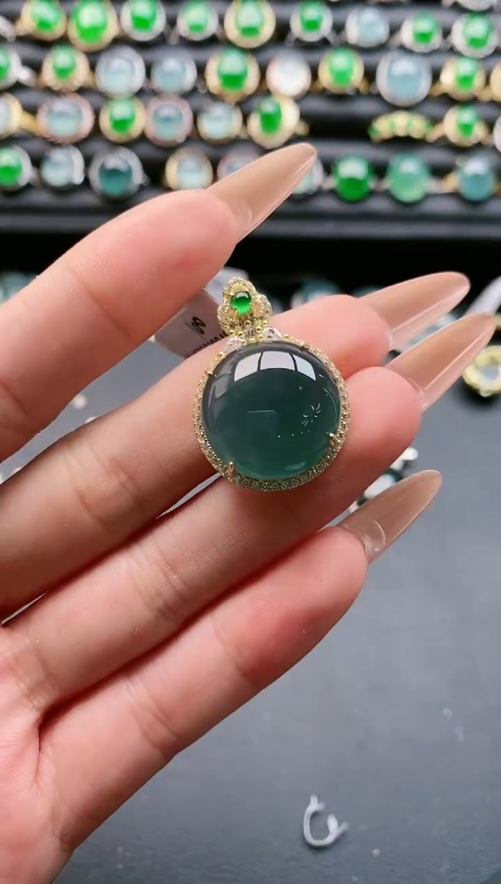 【闪购商品】翡翠戒指银S925镶嵌111111