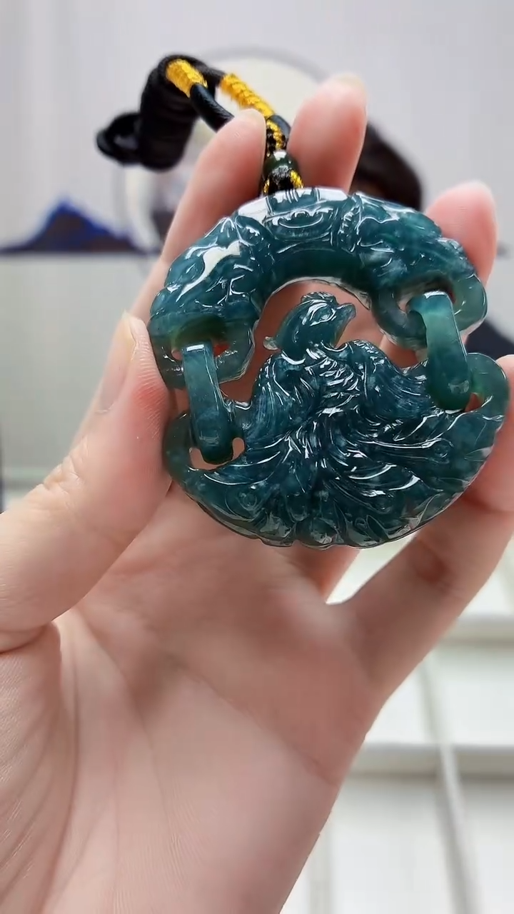 未镶嵌定制翡翠5060zm-毛货挂件88