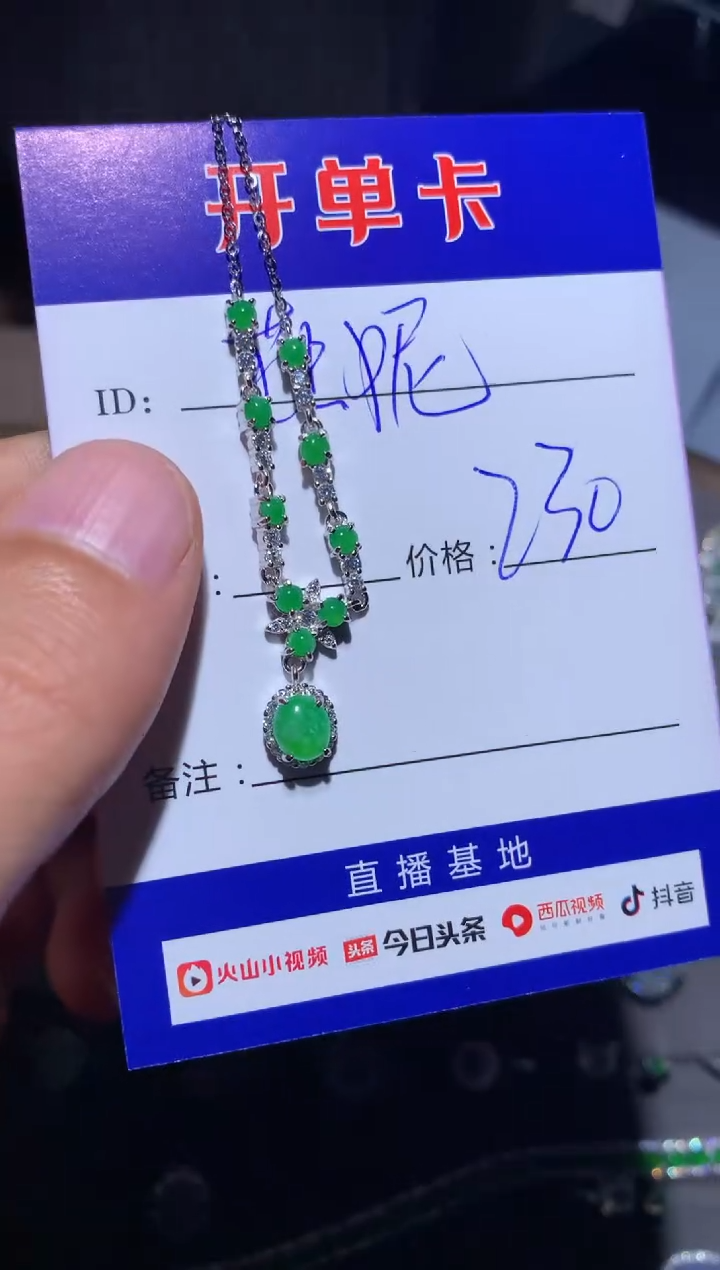 【闪购商品】翡翠颈饰银S925镶嵌从新开始燕妮