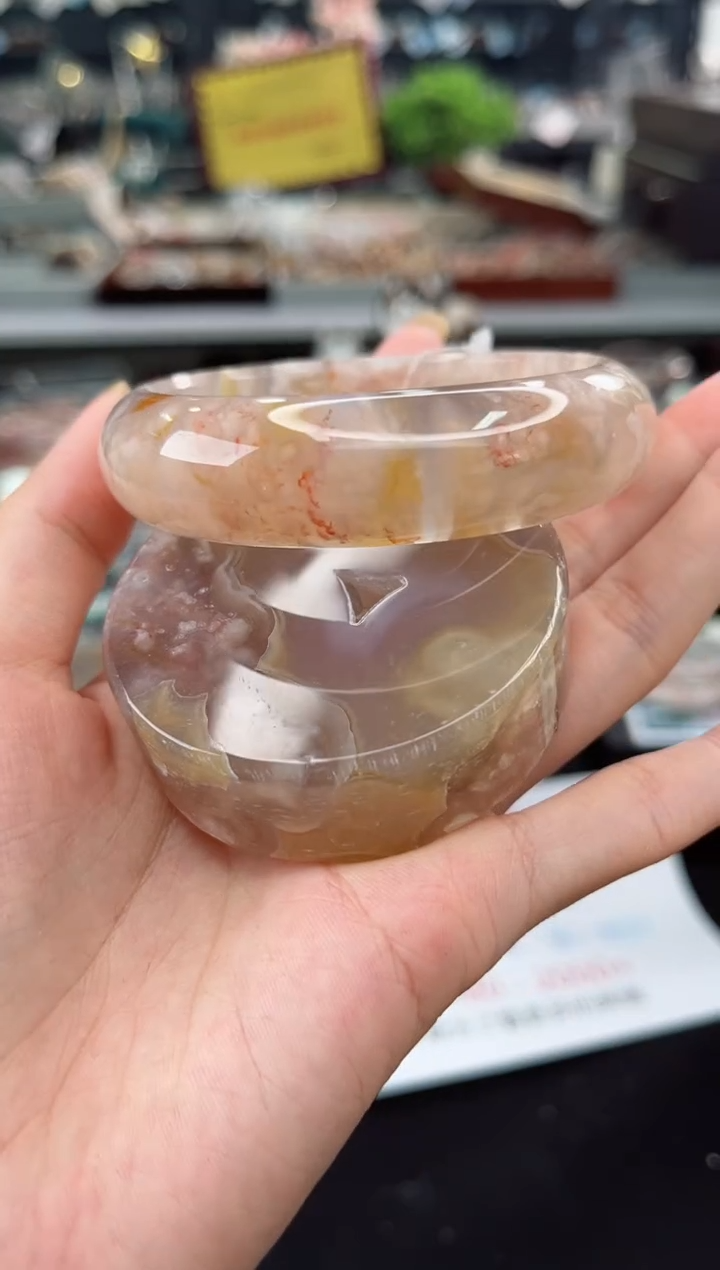 【闪购商品】石英质玉手镯未镶嵌60圈口（赠品镯心）1646572