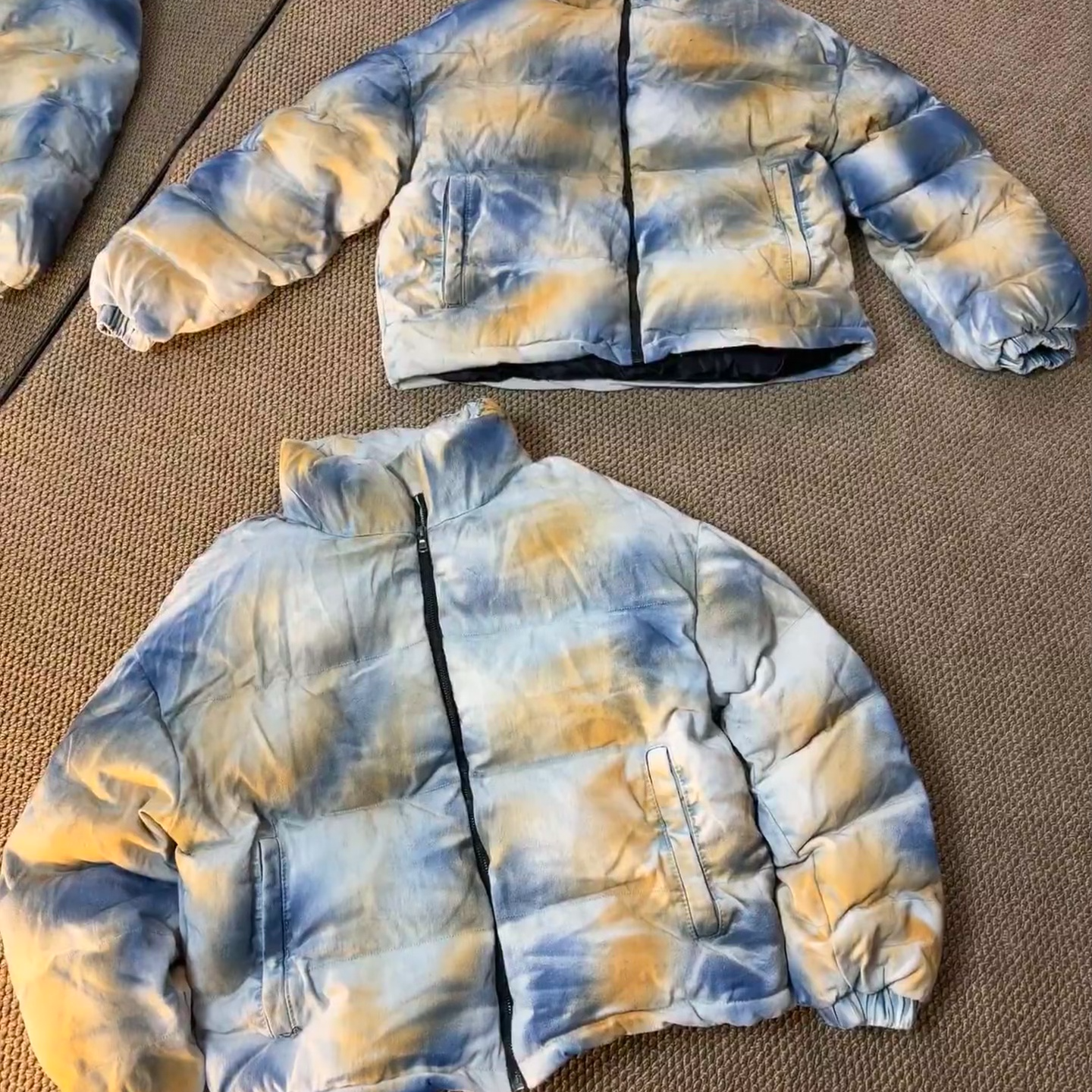 F1-3 牛仔扎染炒色棉服