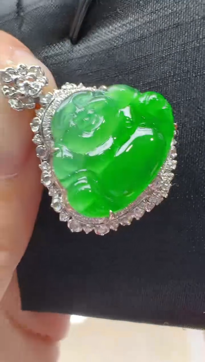 【闪购商品】翡翠吊坠(不含链)18K金镶嵌多样性发货拍一发一