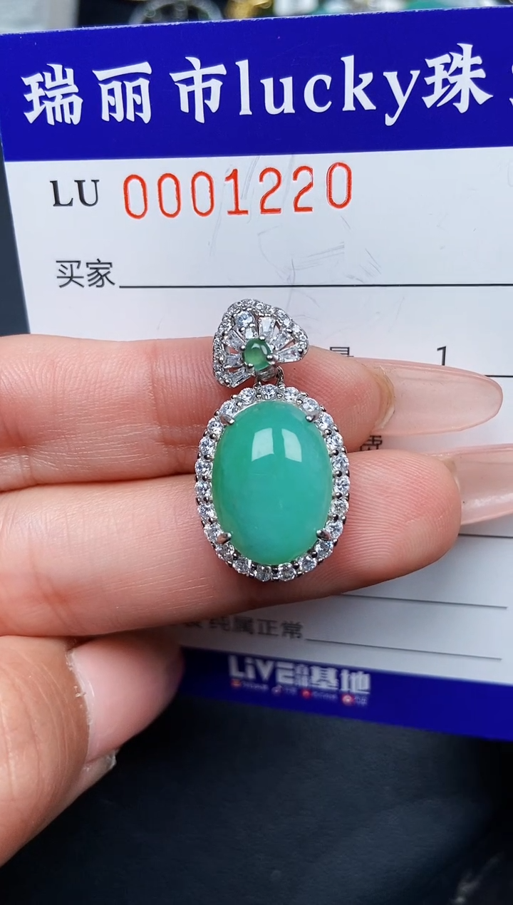 【闪购商品】翡翠颈饰银S925镶嵌1220
