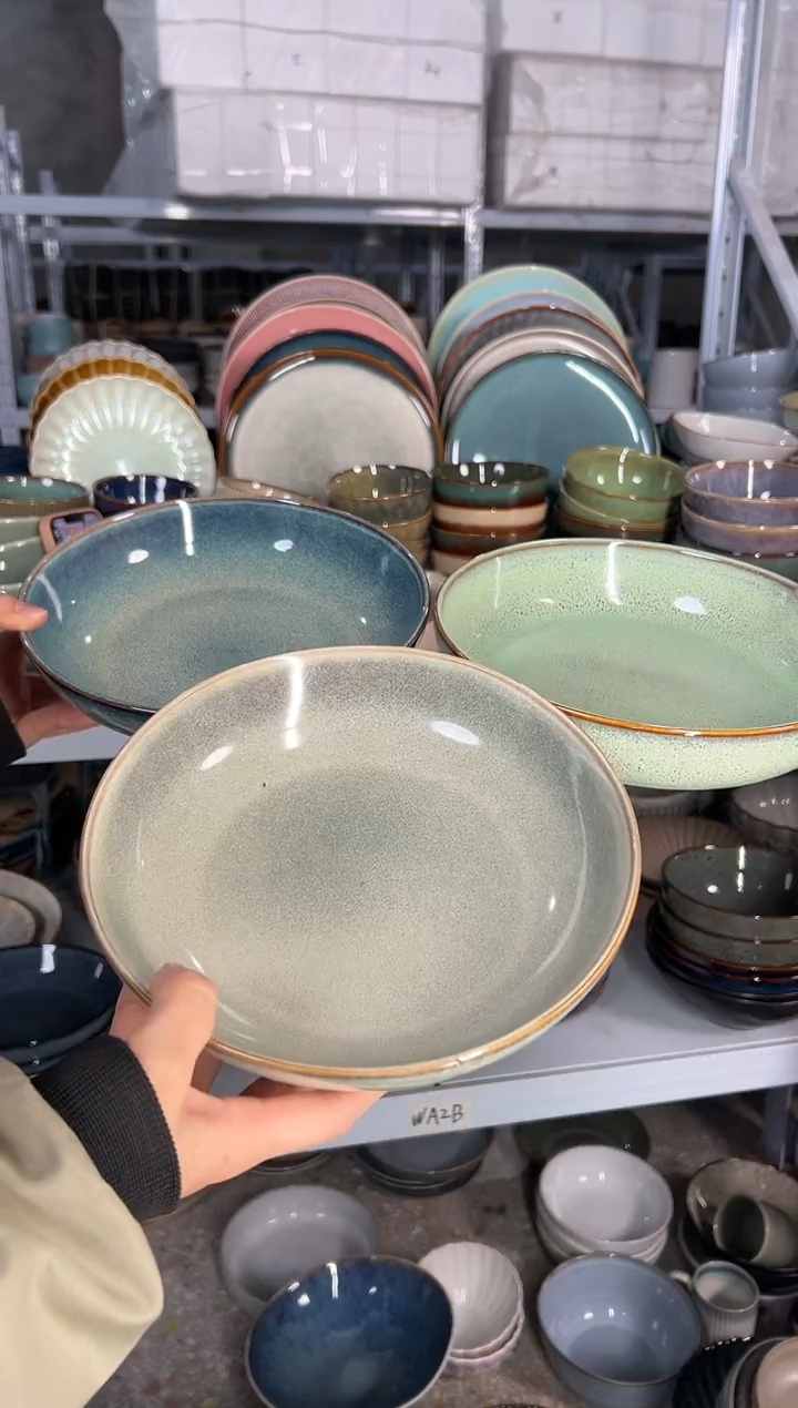 陶瓷外贸尾货瑕疵满20包邮X3深盘组合