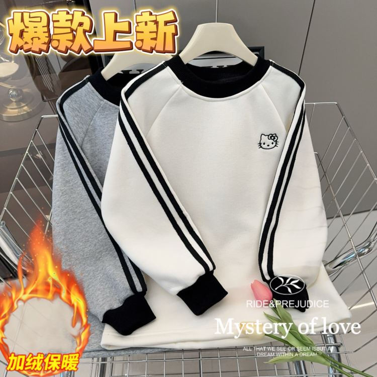 卫衣/绒衫卡通冬季卡通动漫女童中大童