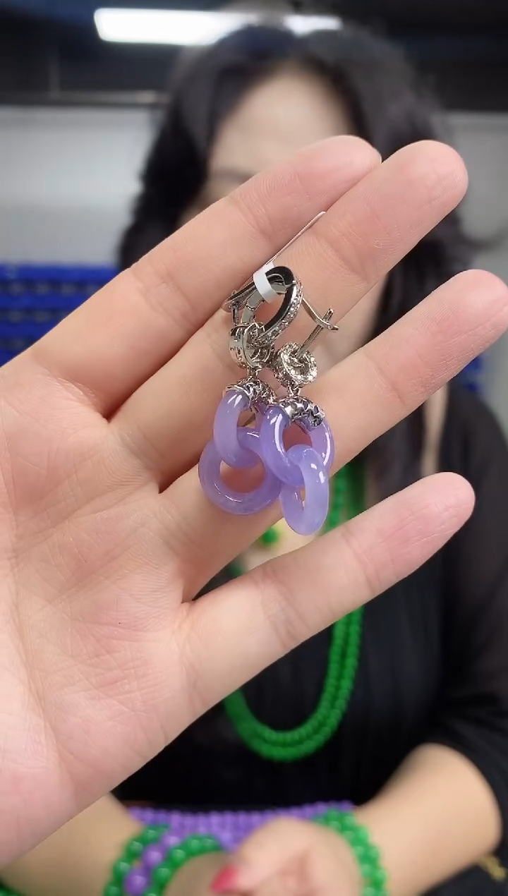 翡翠未镶嵌耳饰闪购链接 多样性发其一颜色微差