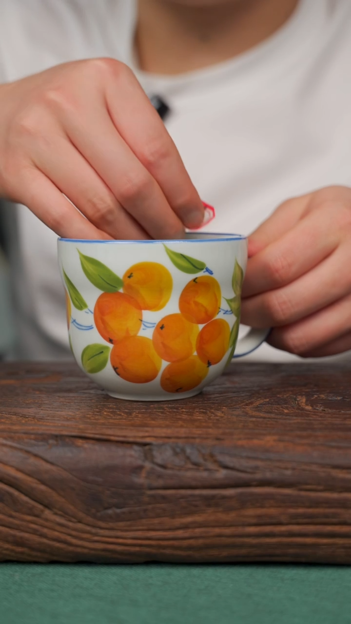 瓷片78寻一缕瓷香杯釉下手工手绘瓷器