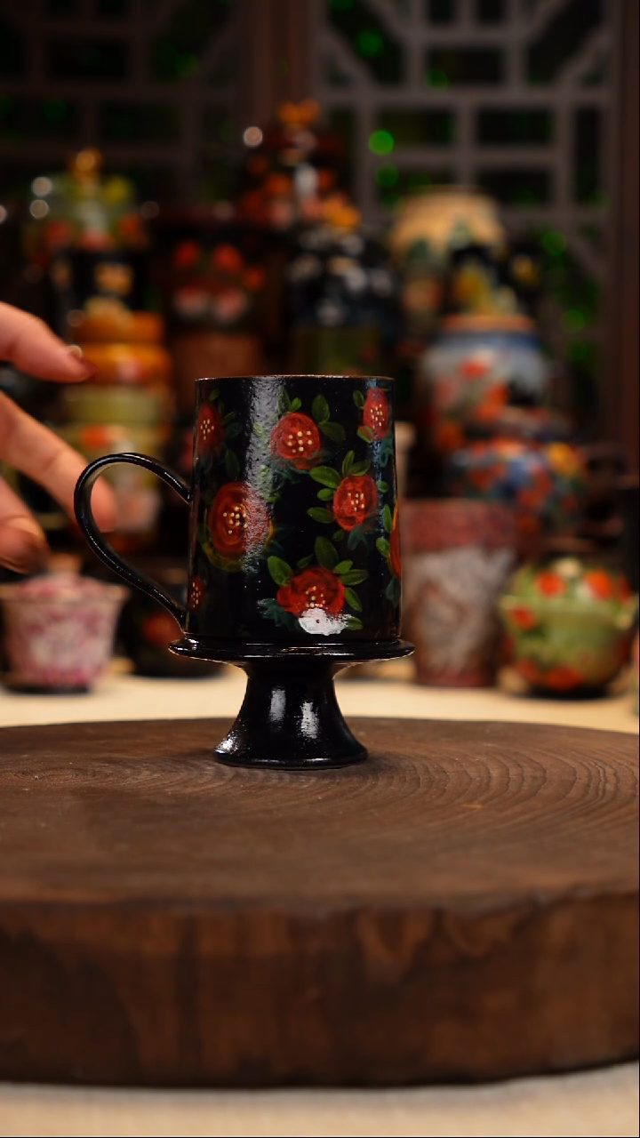 油画  手绘釉下彩