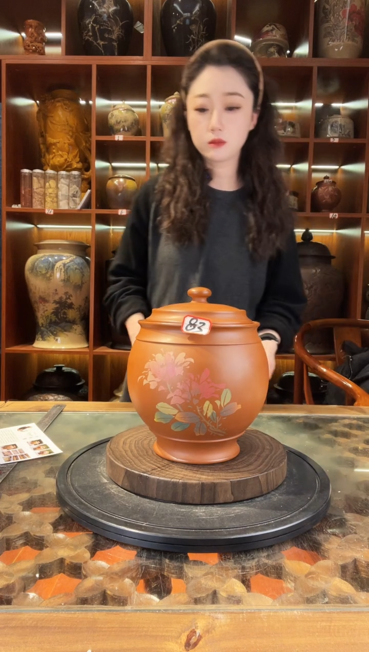 【闪购商品】缸云南建水紫陶复烧茶罐@63