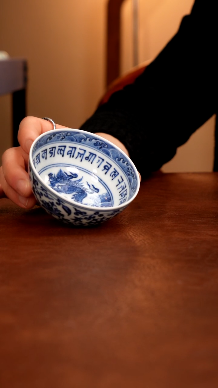 摆件陶景德镇瓷器，青花瓷手绘茶具~