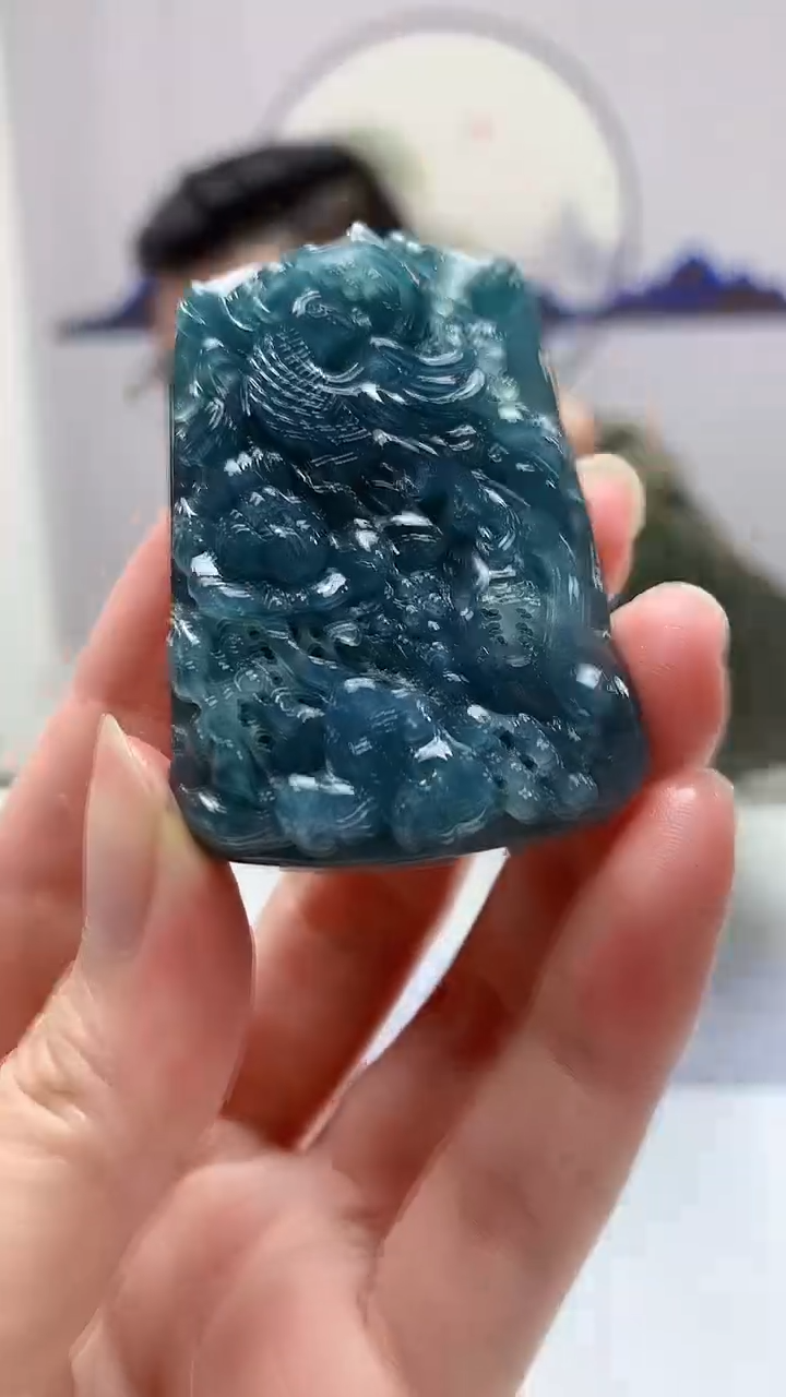 【闪购商品】定制翡翠未镶嵌5152zm-毛货挂件凤凰21