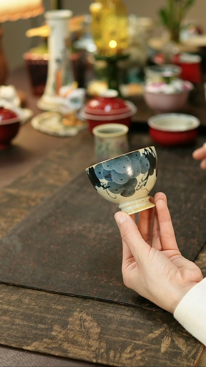 景德镇陶瓷杯碗柴烧多人