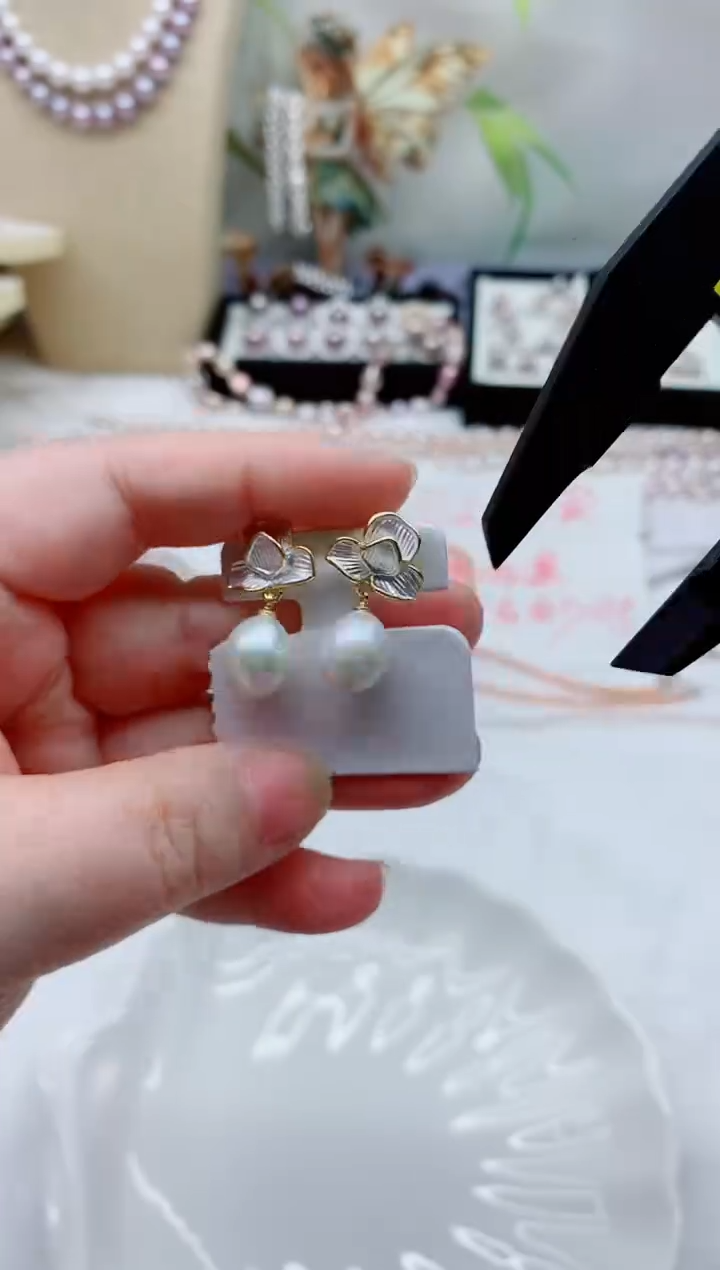 未镶嵌耳饰淡水珍珠多样性发其一【非无瑕】