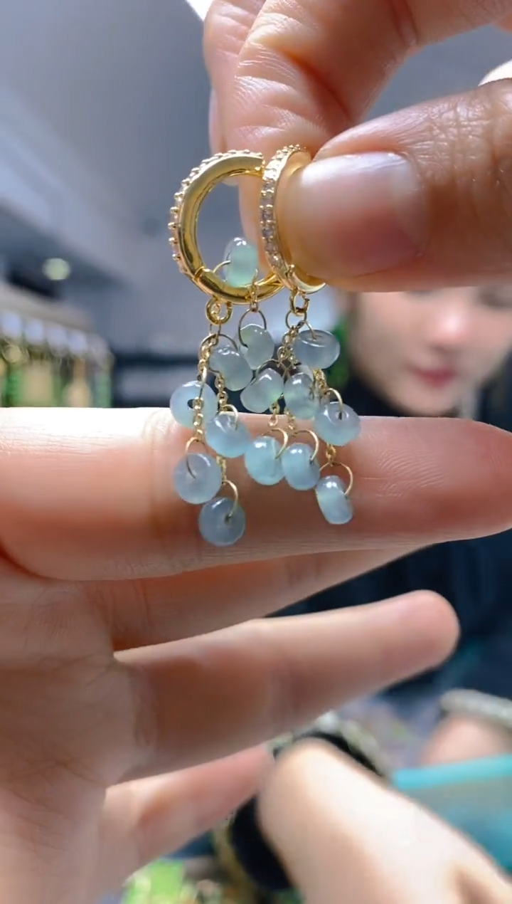 【闪购商品】翡翠耳饰合金0409翡翠耳包