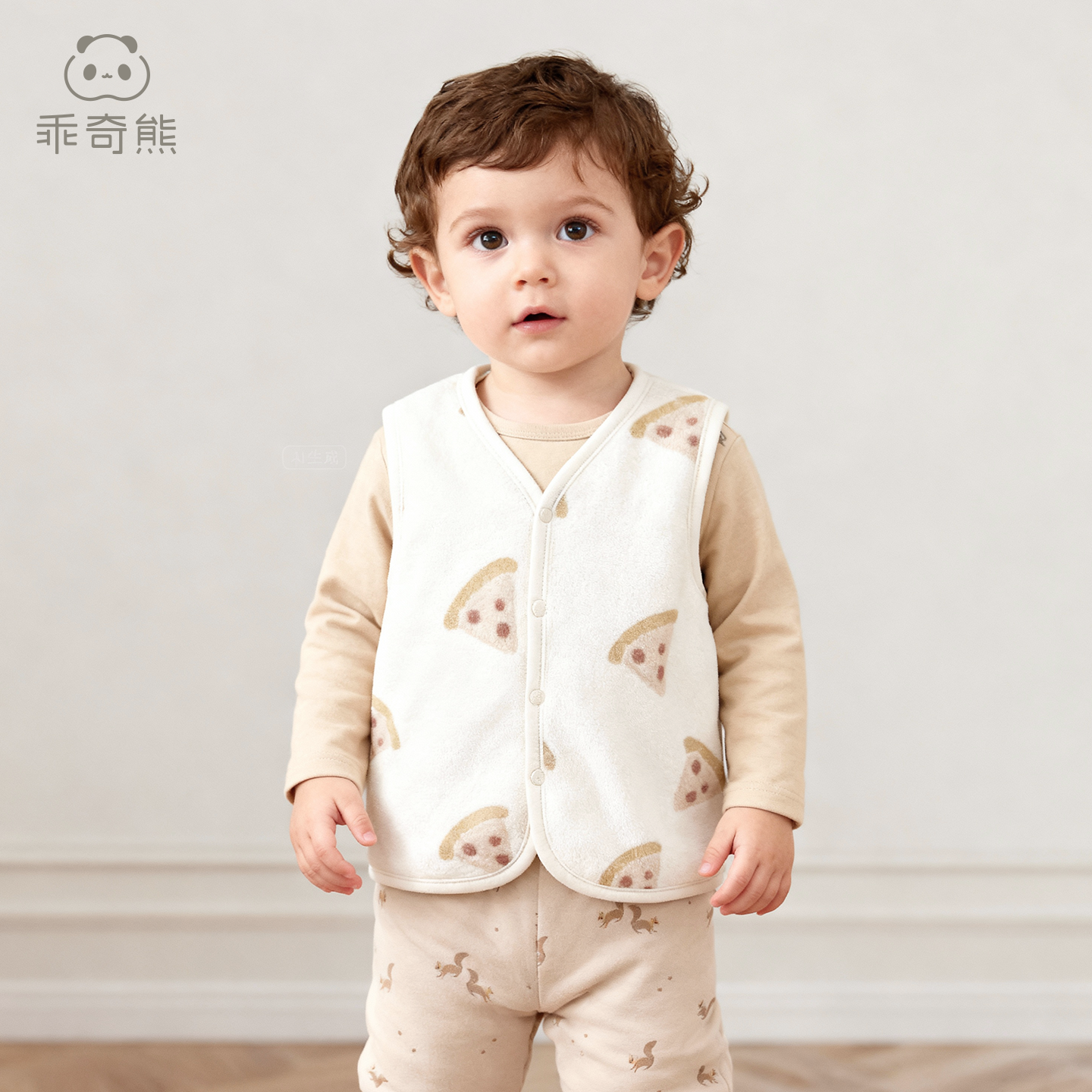 【奥粒绒】秋冬季男女宝宝加绒保暖外套婴儿童背心马夹坎肩小马甲