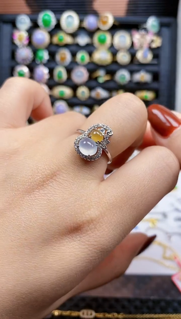 银S925镶嵌戒指翡翠43