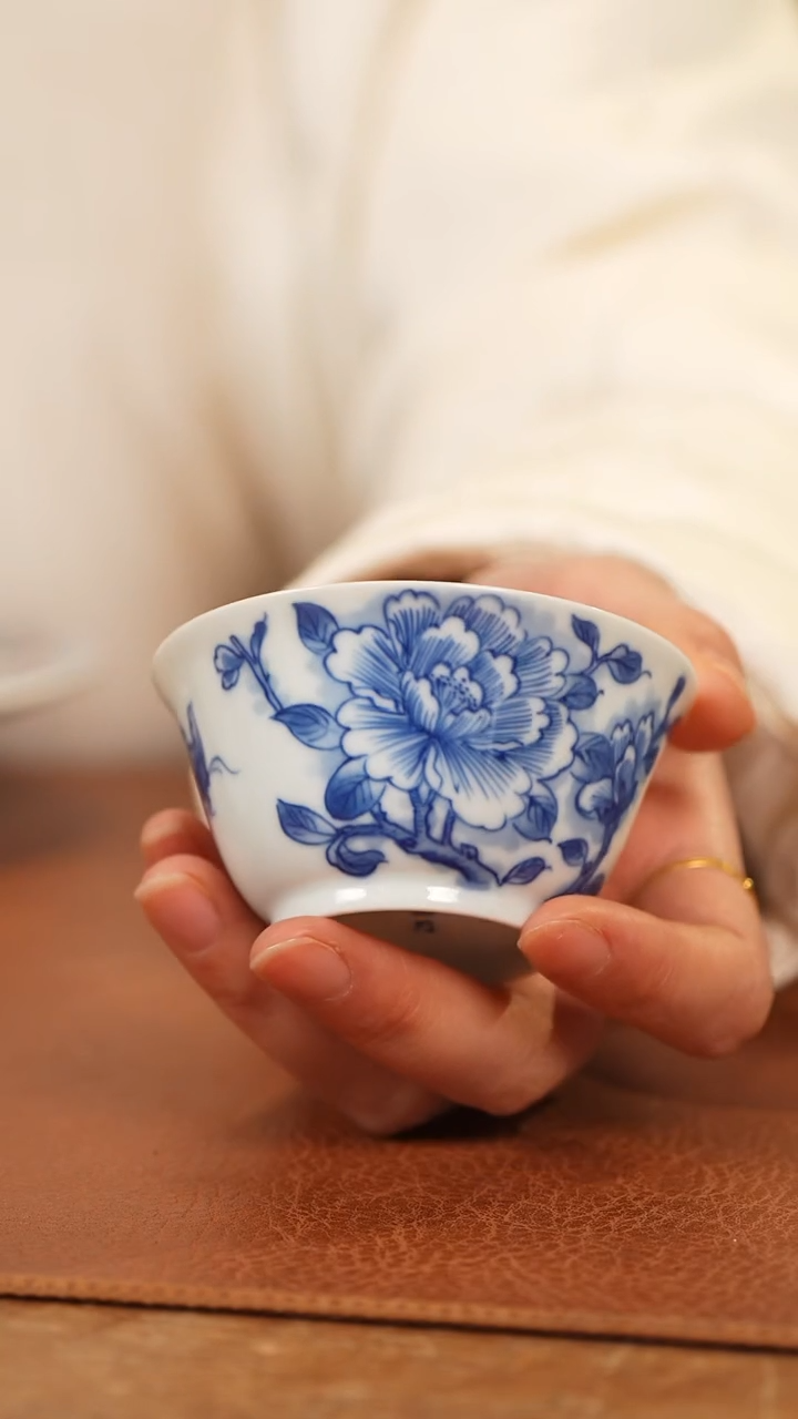 【闪购商品】杯古月芙蓉花撇口杯