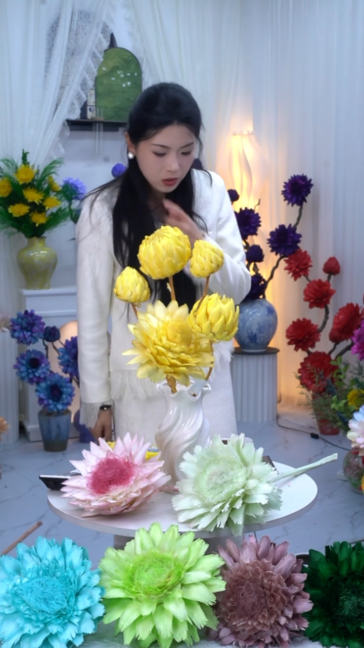 永生洋蓟黄色5头【微瑕】9062