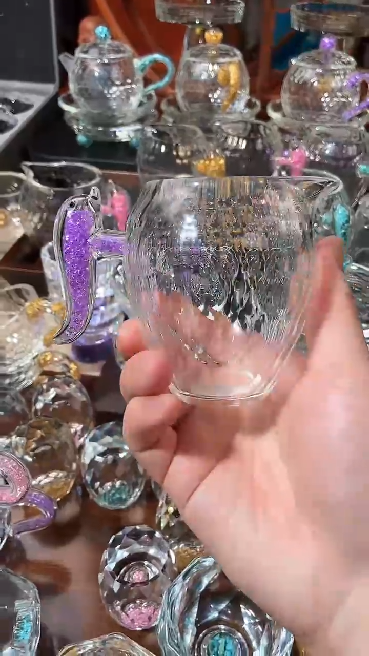 【闪购商品】玺宴新款水晶廋公道杯紫罗兰