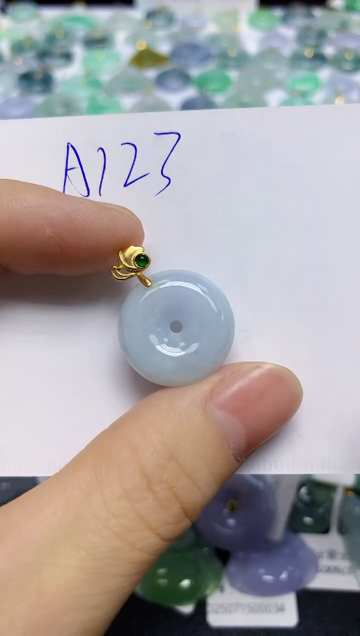 颈饰未镶嵌翡翠天然缅甸翡翠A货翡翠百元以上9元证书费自理