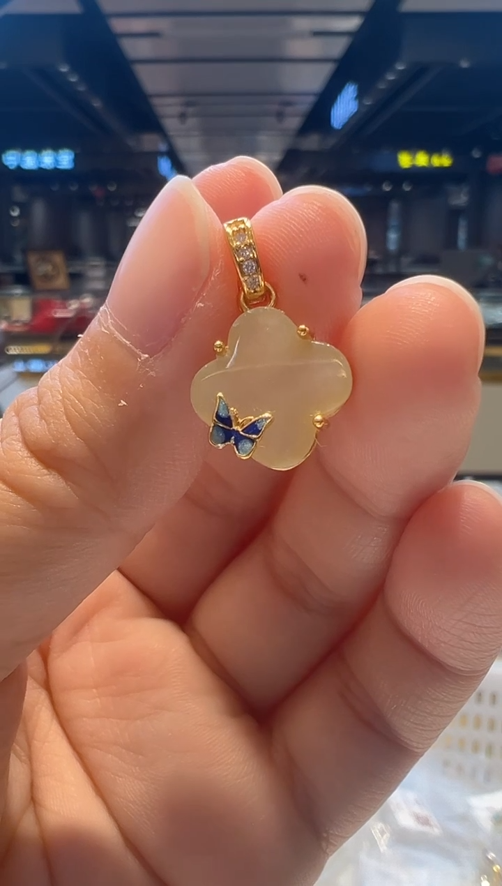 【闪购商品】和田玉颈饰银S925镶嵌15