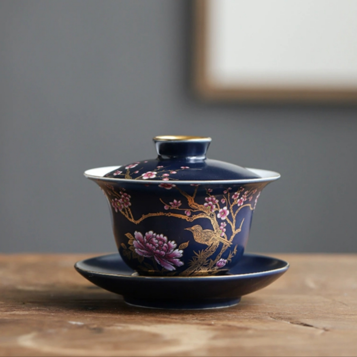 慕子-文化——喜上眉梢盖碗