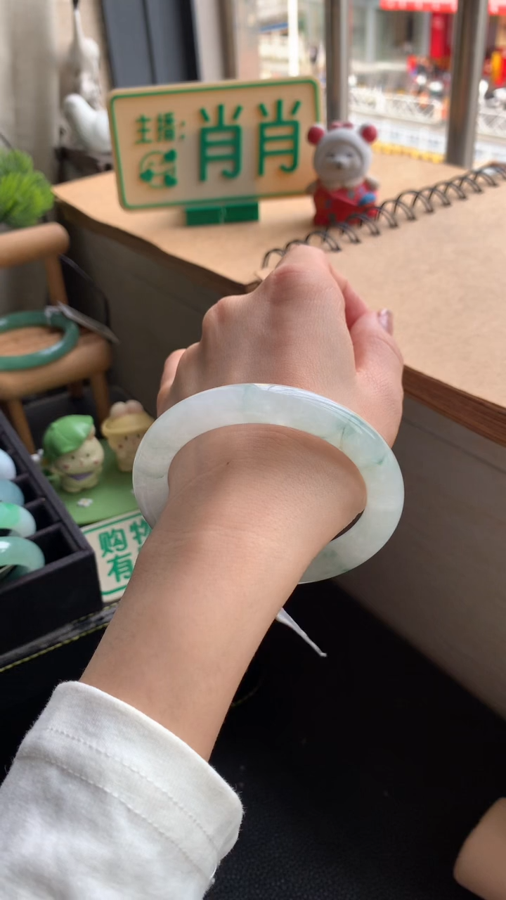 未镶嵌手镯翡翠放漏镯56-10-9.6