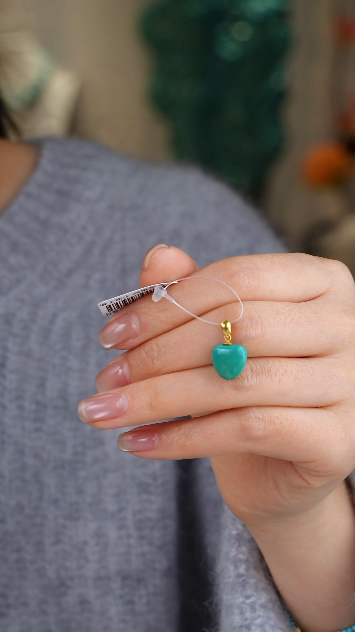 【闪购商品】绿松石吊坠(不含链)18K金镶嵌1