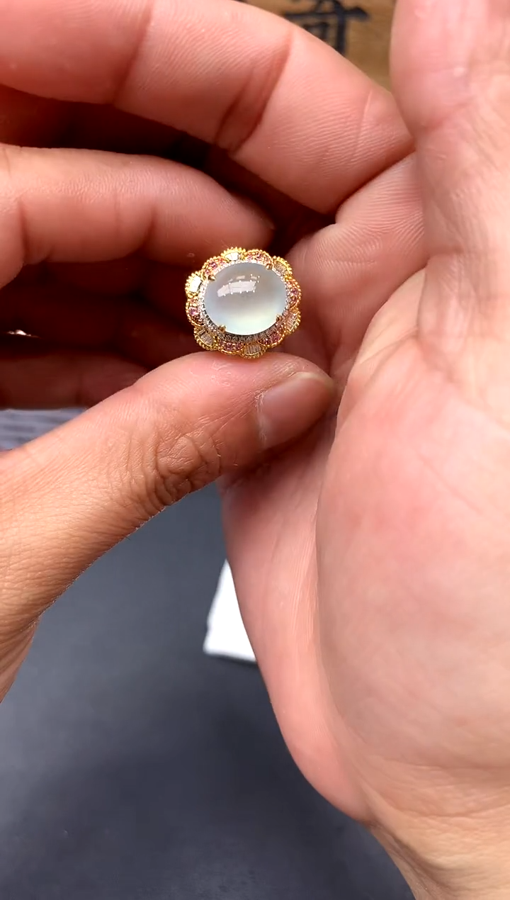 【闪购商品】翡翠戒指18K金镶嵌303-中国好珍宝