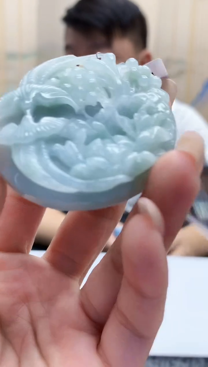 定制翡翠未镶嵌4925lr-毛货挂件56