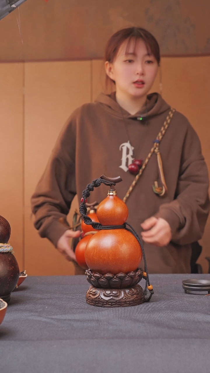 871号链接精品大漆葫芦现货现发[一物一拍]不包含莲花底座