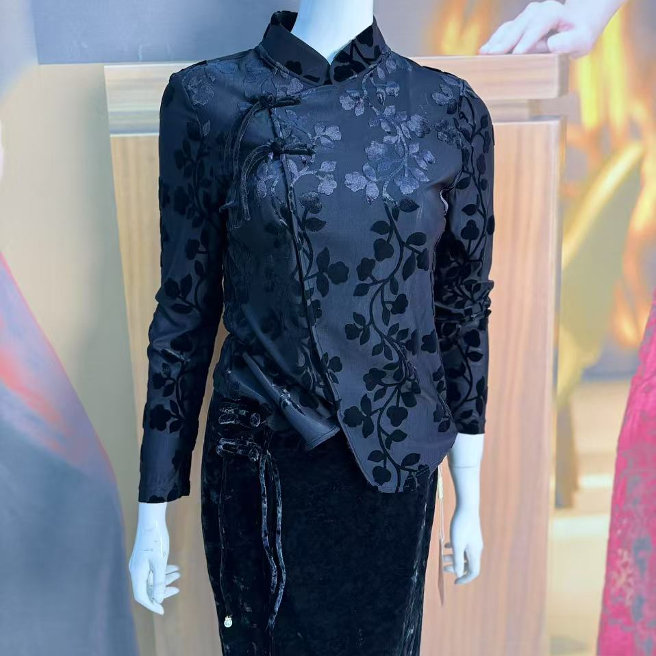 秀巧专柜正品高端丝绒小衫10432款