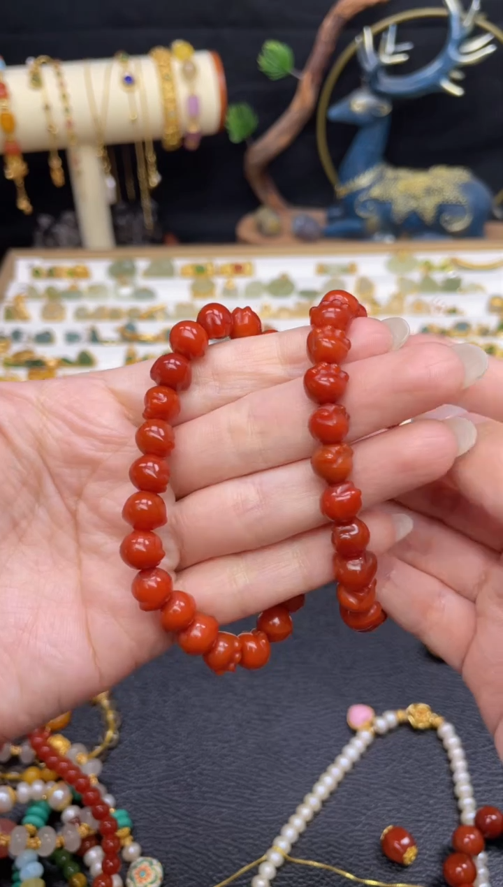 【闪购商品】南红玛瑙手串未镶嵌南红猫爪手串