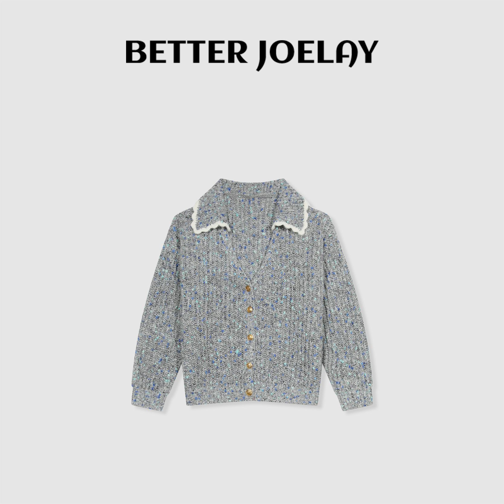 BETTER JOELAY-【花间与共】时尚简约针织开衫毛衣舒适百搭LL5573