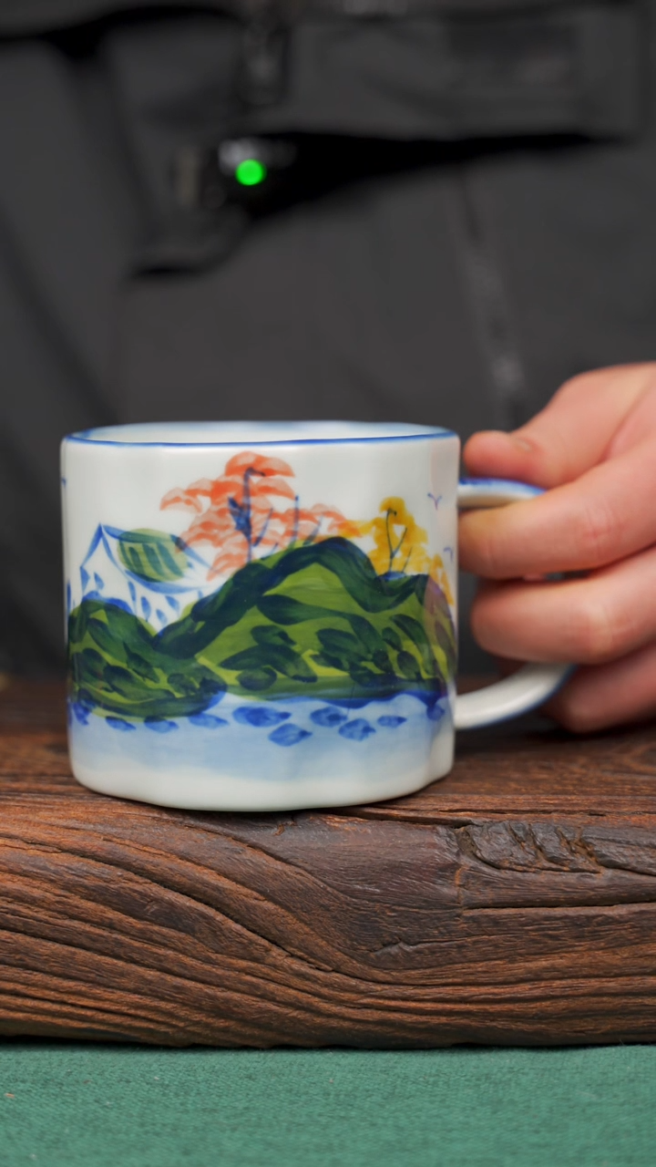 【闪购商品】瓷片90景德镇手绘釉下彩