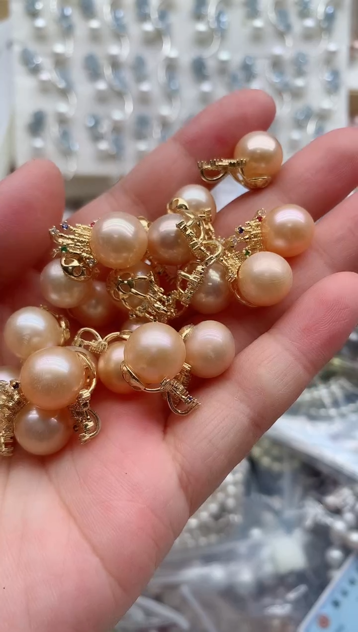 吊坠(不含链)合金淡水珍珠多样性发其一，非无暇