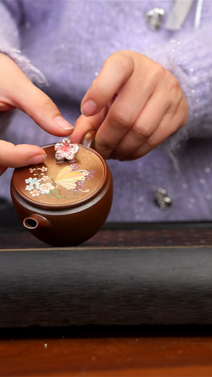 【闪购商品】紫砂茶壶宜兴紫砂柴烧汉瓦120cc