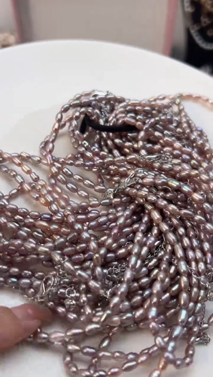 未镶嵌淡水珍珠福利强光*珍珠项链（无核3mm+）