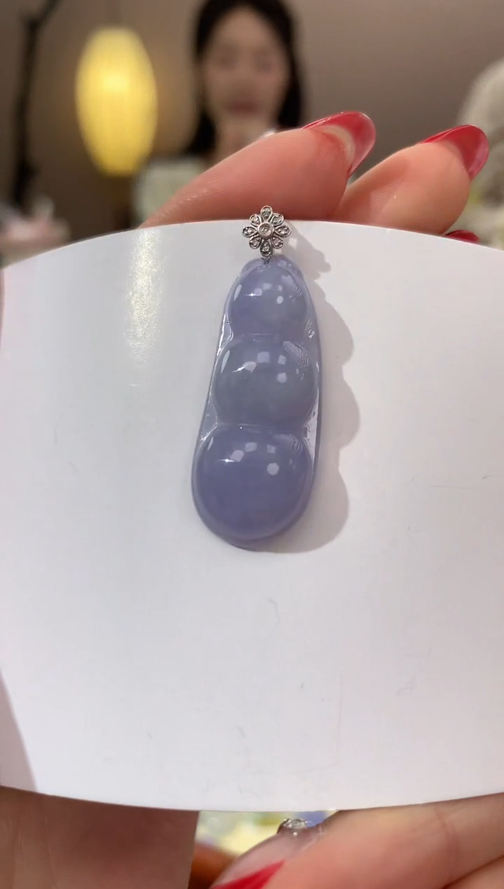 【闪购商品】翡翠颈饰18K金镶嵌天然缅甸a货翡翠