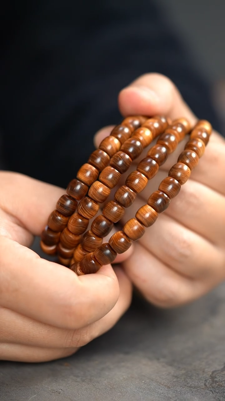 【闪购商品】柏木（崖柏）手串/手链陈化黑油料8*9*108老型