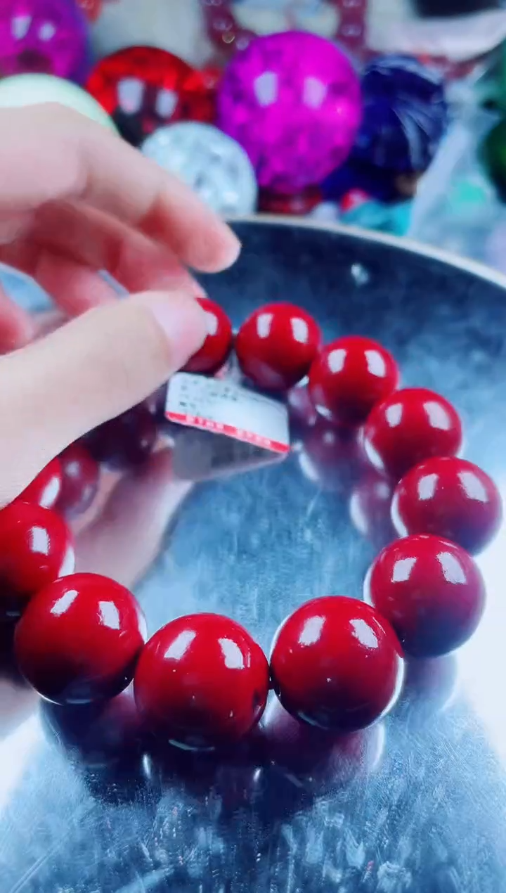 玛瑙/玉髓手串未镶嵌血红草玉手串卡18