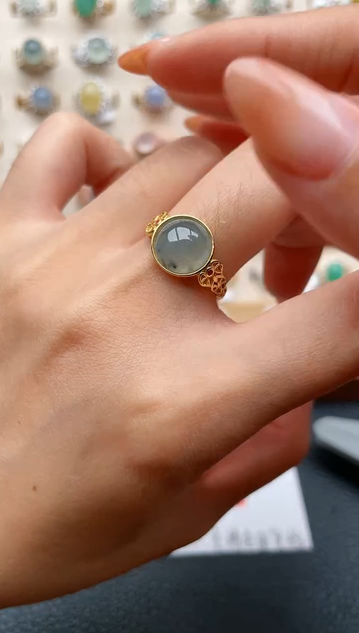 【闪购商品】翡翠戒指银S925镶嵌1111
