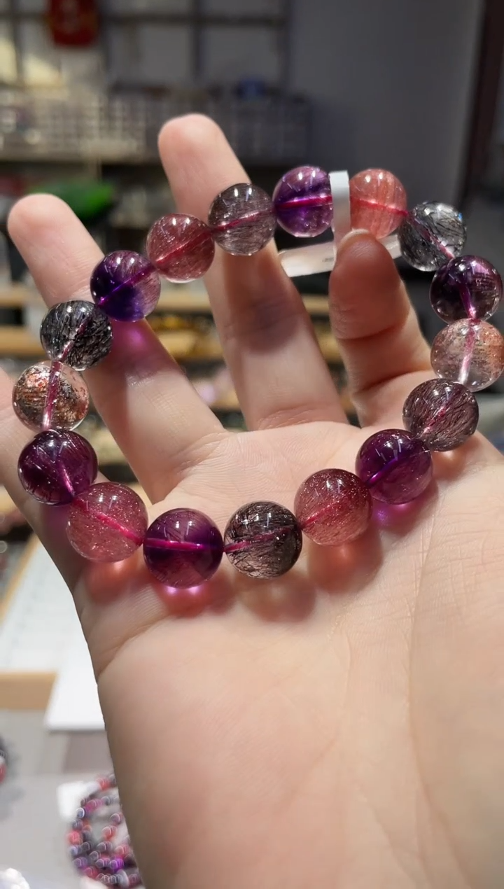 未镶嵌手链水晶A216 超七 12